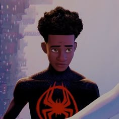 Miles Morales as he appears in the Spiderverse movies