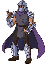 Shredder as he appears in the 90s cartoon